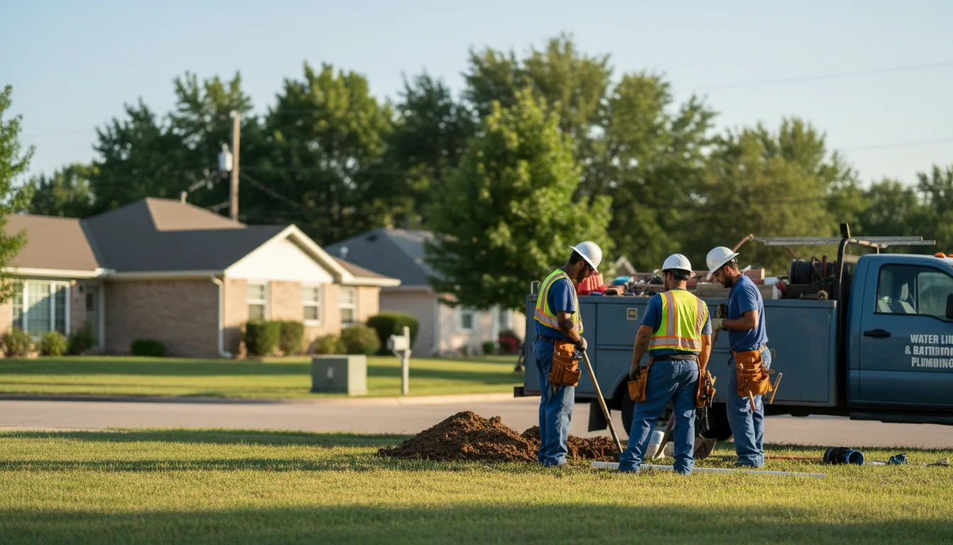 Residential water line and bathroom plumbing service in Le Mars, IA